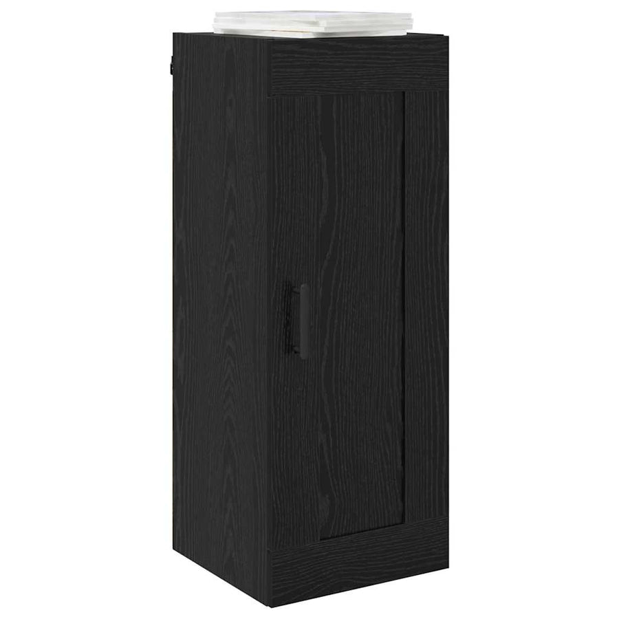 Wandkast Zwart Eiken 34,5 x 34 x 90 cm Bewerkt hout