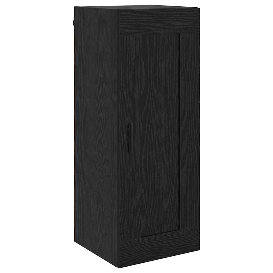 Wandkast Zwart Eiken 34,5 x 34 x 90 cm Bewerkt hout