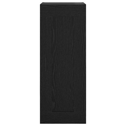 Wandkast Zwart Eiken 34,5 x 34 x 90 cm Bewerkt hout
