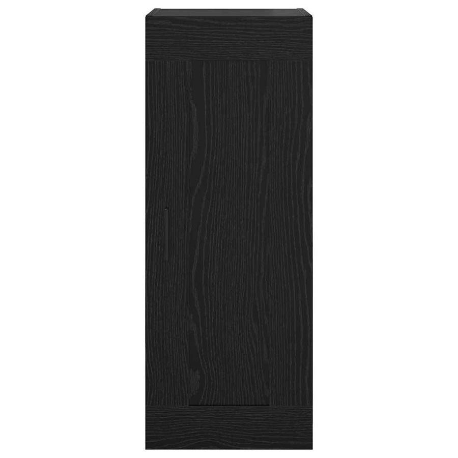 Wandkast Zwart Eiken 34,5 x 34 x 90 cm Bewerkt hout