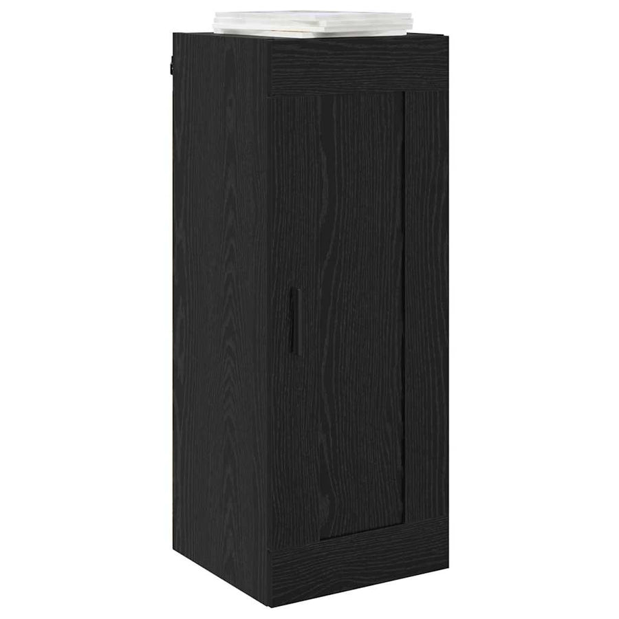 Wandkast Zwart Eiken 34,5 x 34 x 90 cm Bewerkt hout