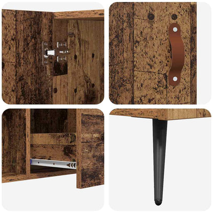 Dressoir met lade Oud Hout 100 x 36 x 60 cm Bewerkt hout