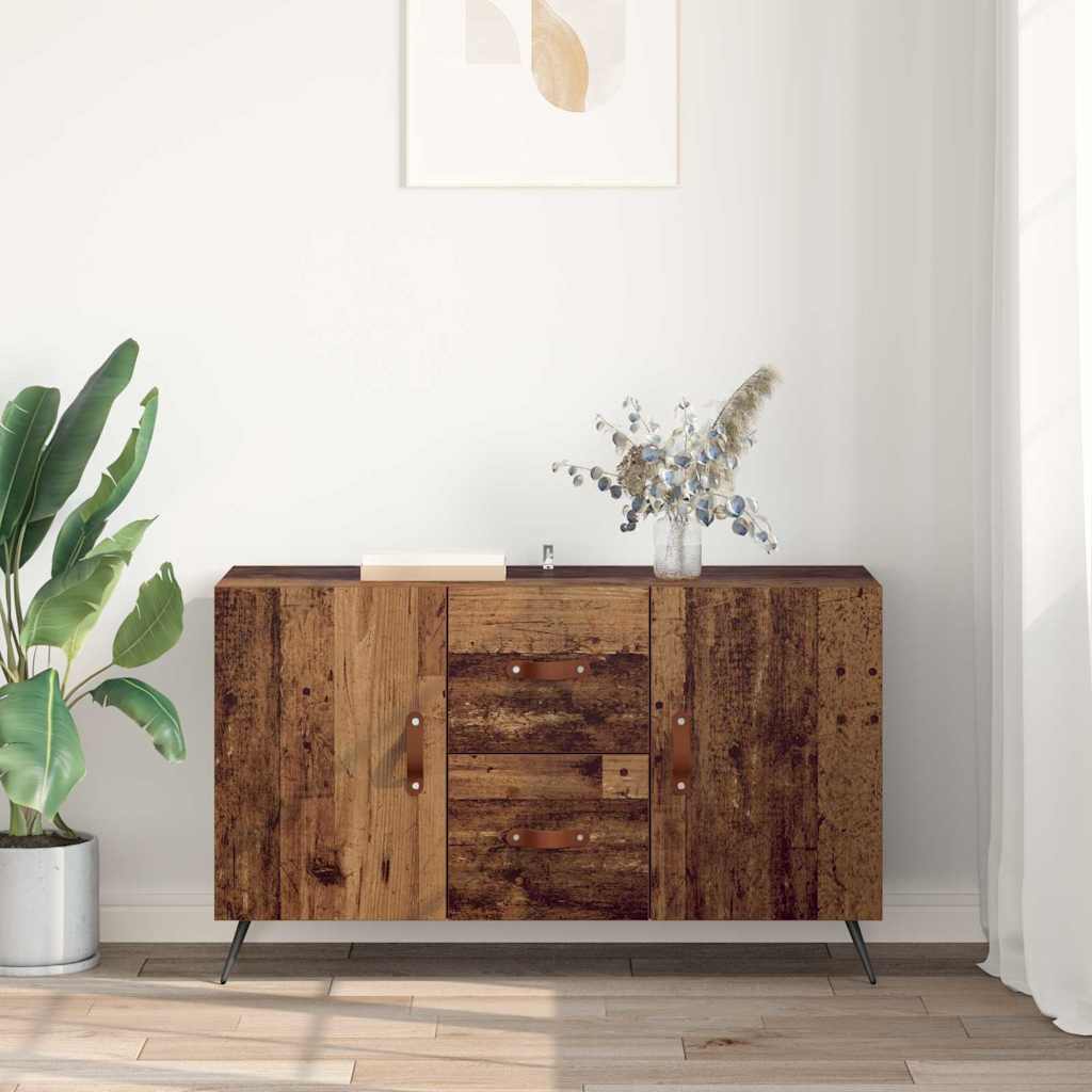 Dressoir met lade Oud Hout 100 x 36 x 60 cm Bewerkt hout
