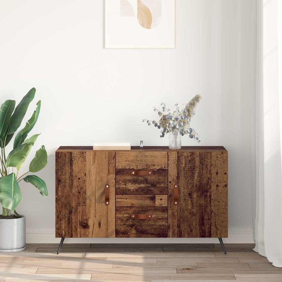 Dressoir met lade Oud Hout 100 x 36 x 60 cm Bewerkt hout