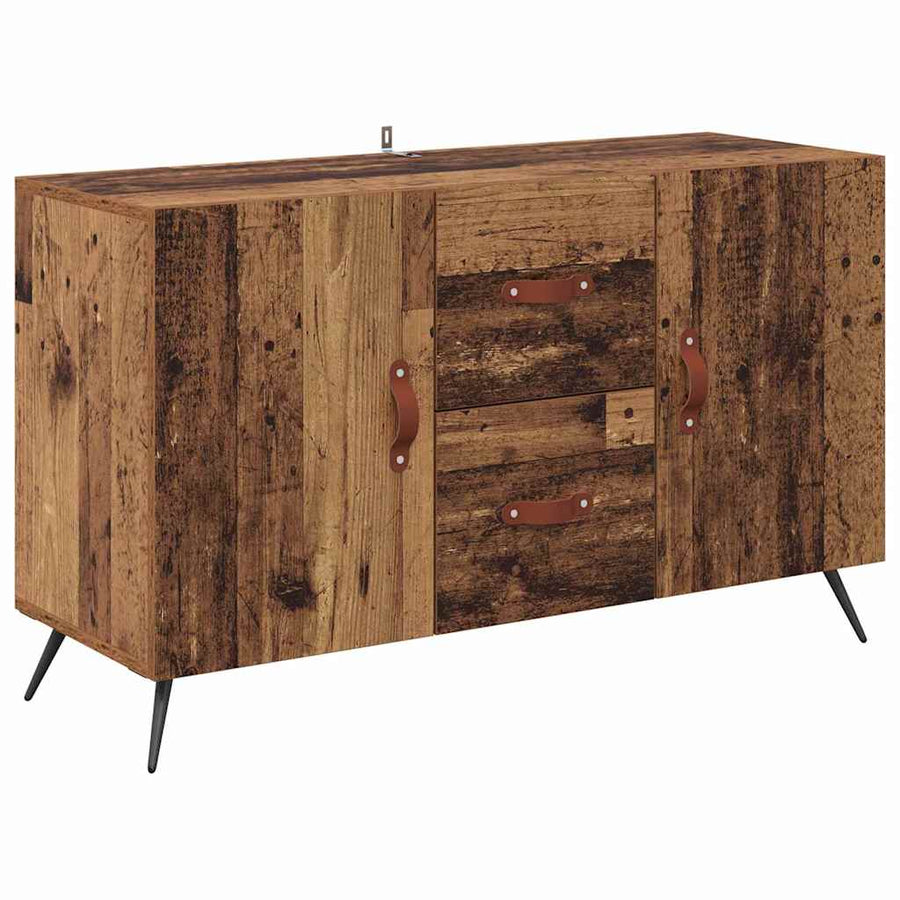 Dressoir met lade Oud Hout 100 x 36 x 60 cm Bewerkt hout
