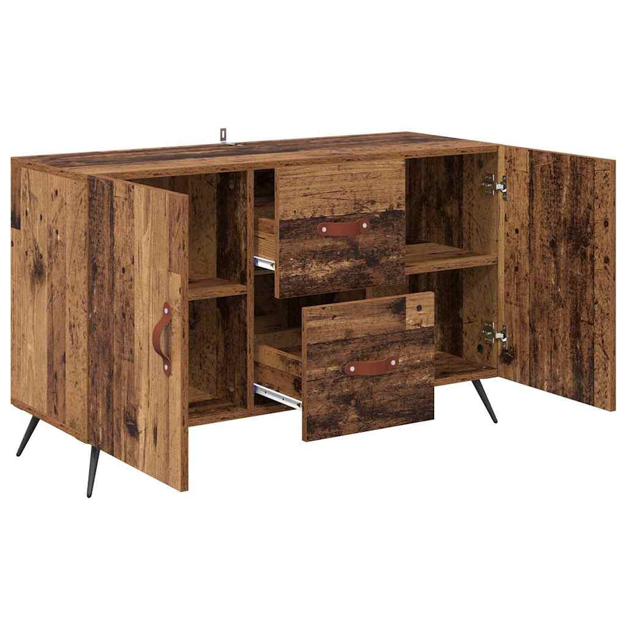 Dressoir met lade Oud Hout 100 x 36 x 60 cm Bewerkt hout