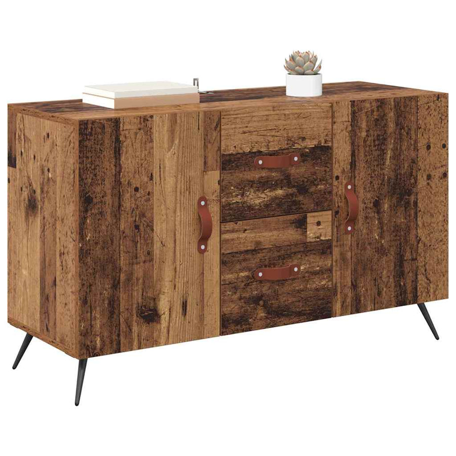 Dressoir met lade Oud Hout 100 x 36 x 60 cm Bewerkt hout
