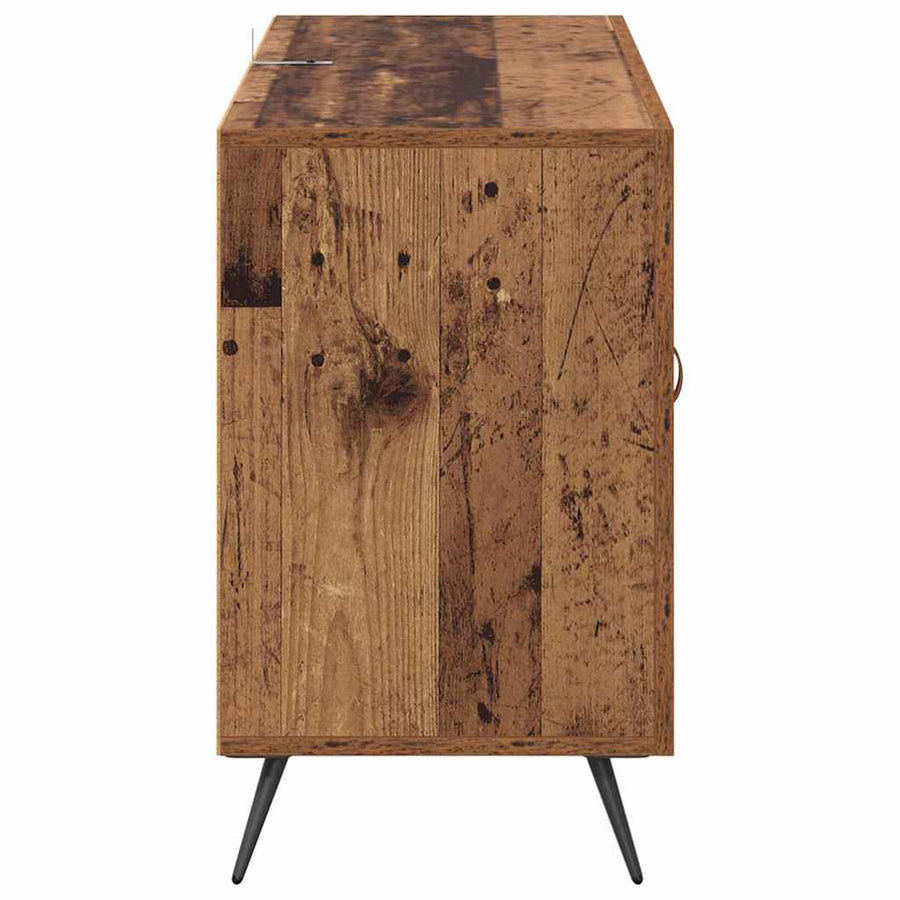 Dressoir met lade Oud Hout 100 x 36 x 60 cm Bewerkt hout