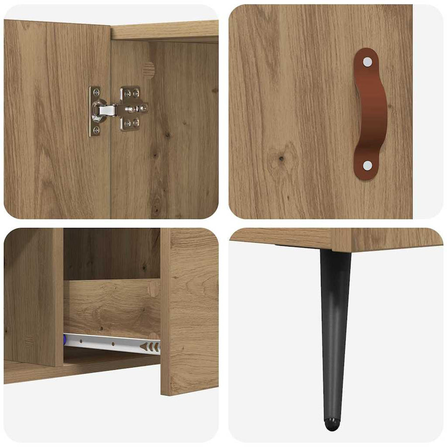 Dressoir met lade Artisan Eiken 100 x 36 x 60 cm Bewerkt hout