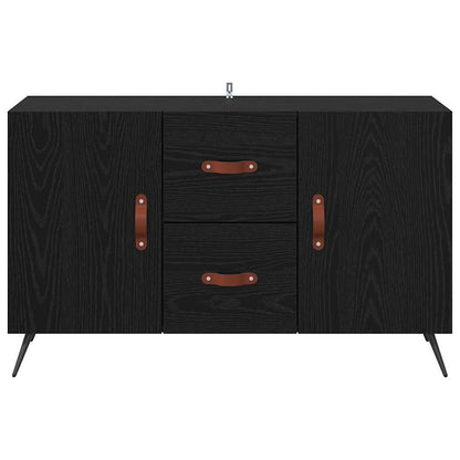 Dressoir met lade Zwart Eiken 100 x 36 x 60 cm Bewerkt hout