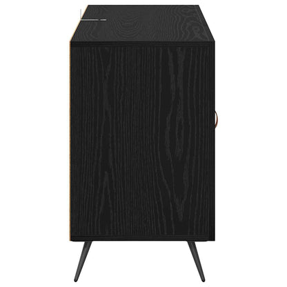 Dressoir met lade Zwart Eiken 100 x 36 x 60 cm Bewerkt hout
