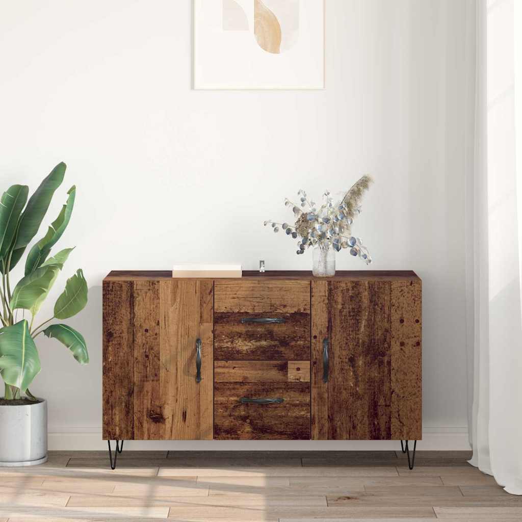 Dressoir met lade Oud Hout 100 x 36 x 60 cm Bewerkt hout