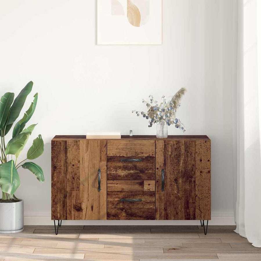 Dressoir met lade Oud Hout 100 x 36 x 60 cm Bewerkt hout