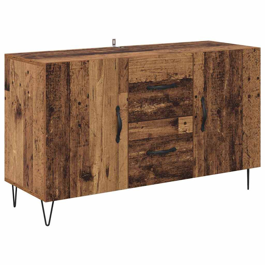 Dressoir met lade Oud Hout 100 x 36 x 60 cm Bewerkt hout