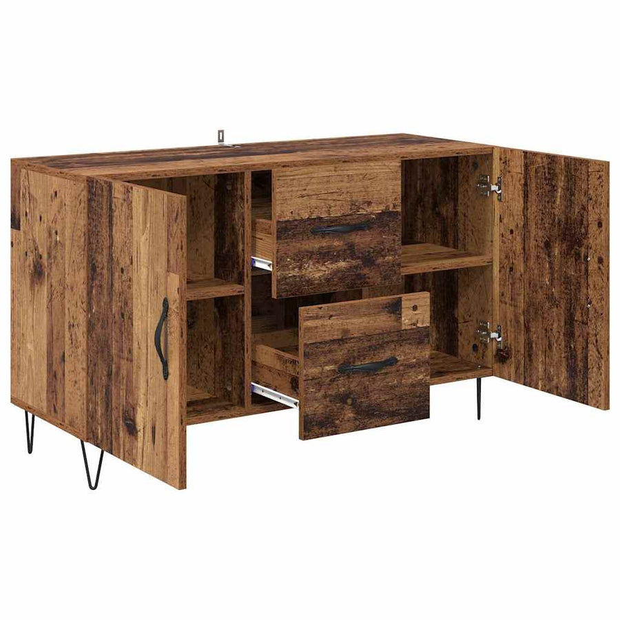 Dressoir met lade Oud Hout 100 x 36 x 60 cm Bewerkt hout