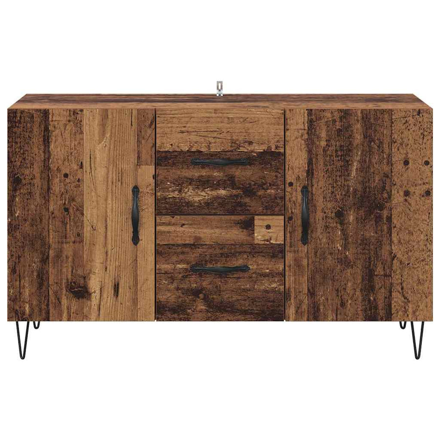 Dressoir met lade Oud Hout 100 x 36 x 60 cm Bewerkt hout