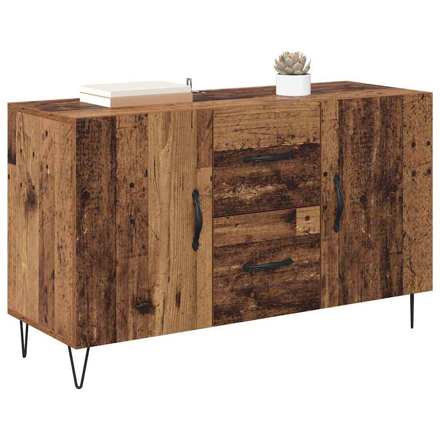 Dressoir met lade Oud Hout 100 x 36 x 60 cm Bewerkt hout