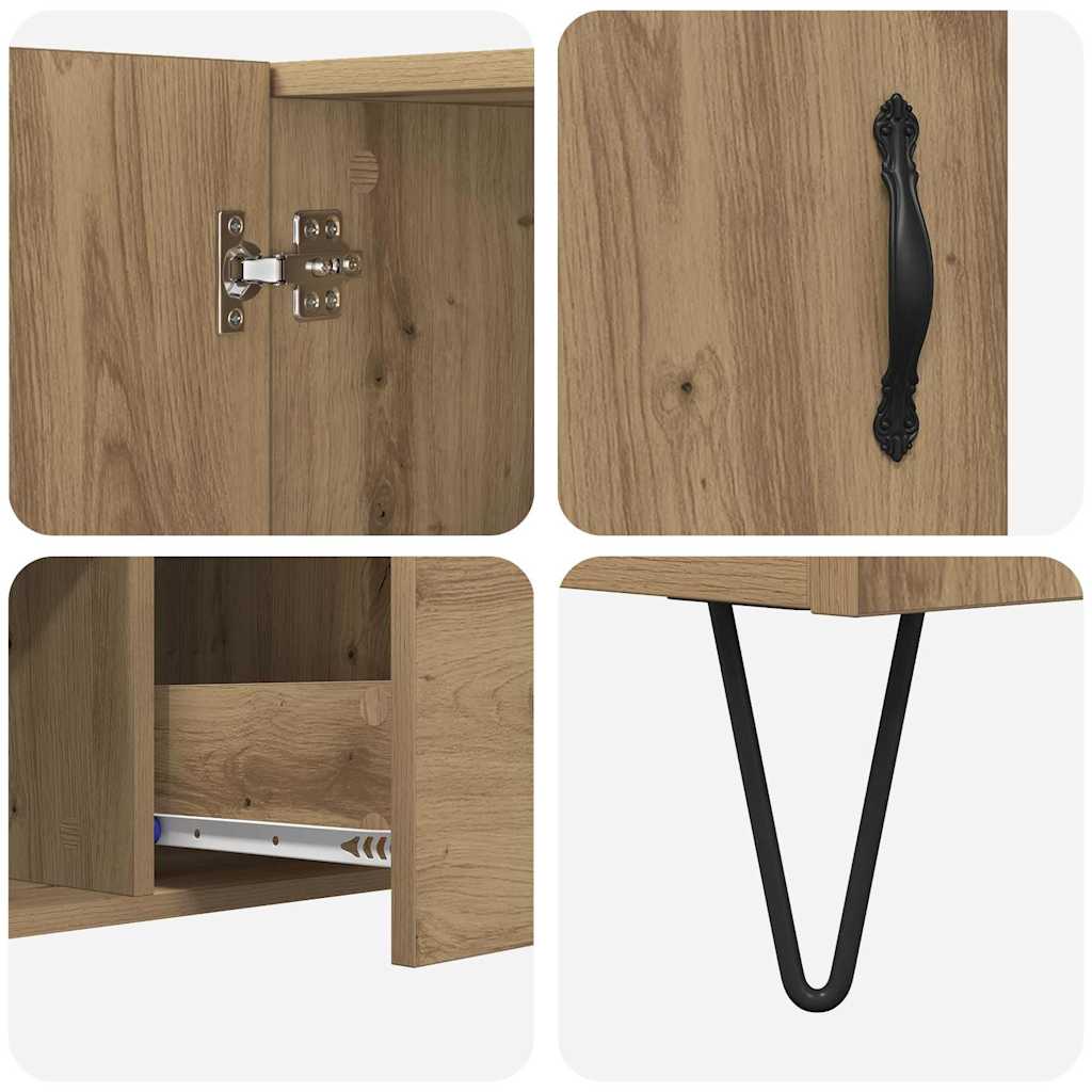 Dressoir met lade Artisan Eiken 100 x 36 x 60 cm Bewerkt hout