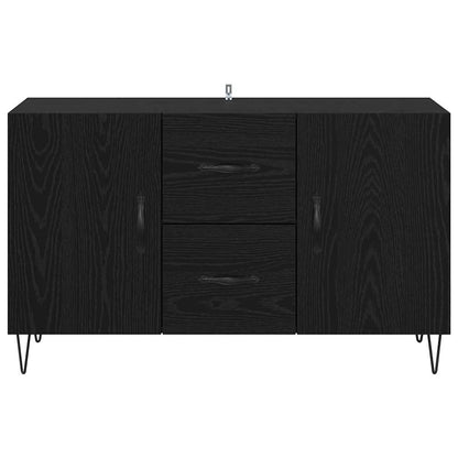 Dressoir met lade Zwart Eiken 100 x 36 x 60 cm Bewerkt hout