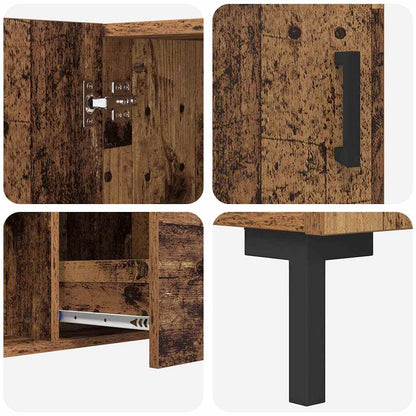 Dressoir met lade Oud Hout 100 x 36 x 60 cm Bewerkt hout