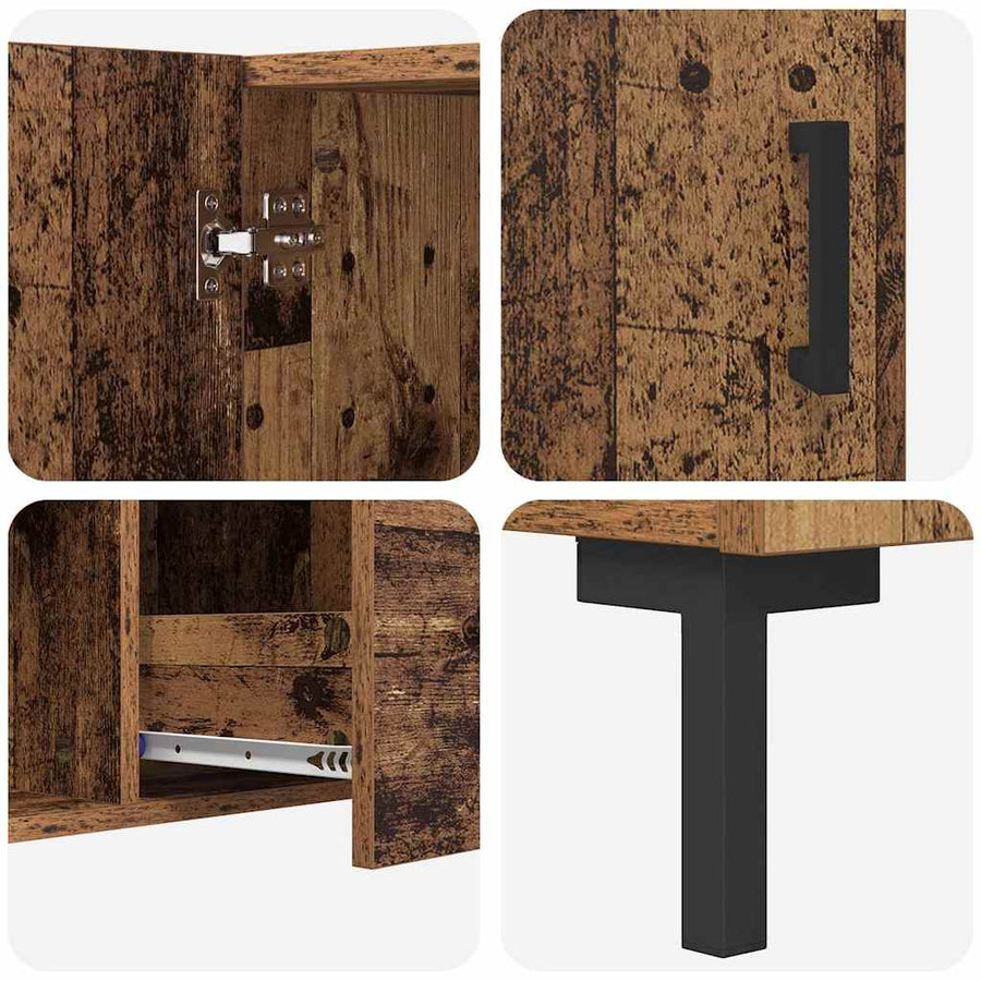 Dressoir met lade Oud Hout 100 x 36 x 60 cm Bewerkt hout