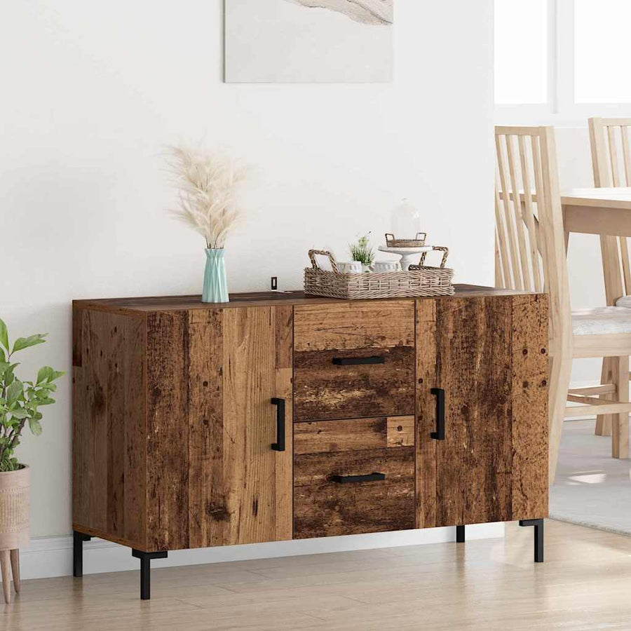 Dressoir met lade Oud Hout 100 x 36 x 60 cm Bewerkt hout