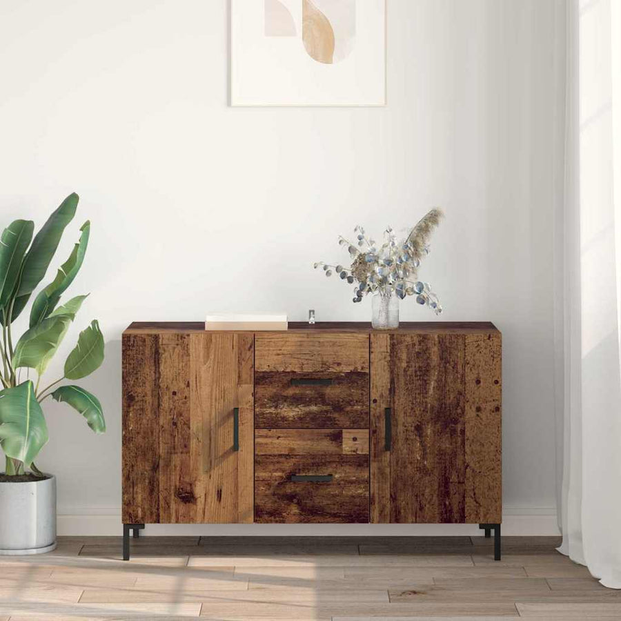 Dressoir met lade Oud Hout 100 x 36 x 60 cm Bewerkt hout