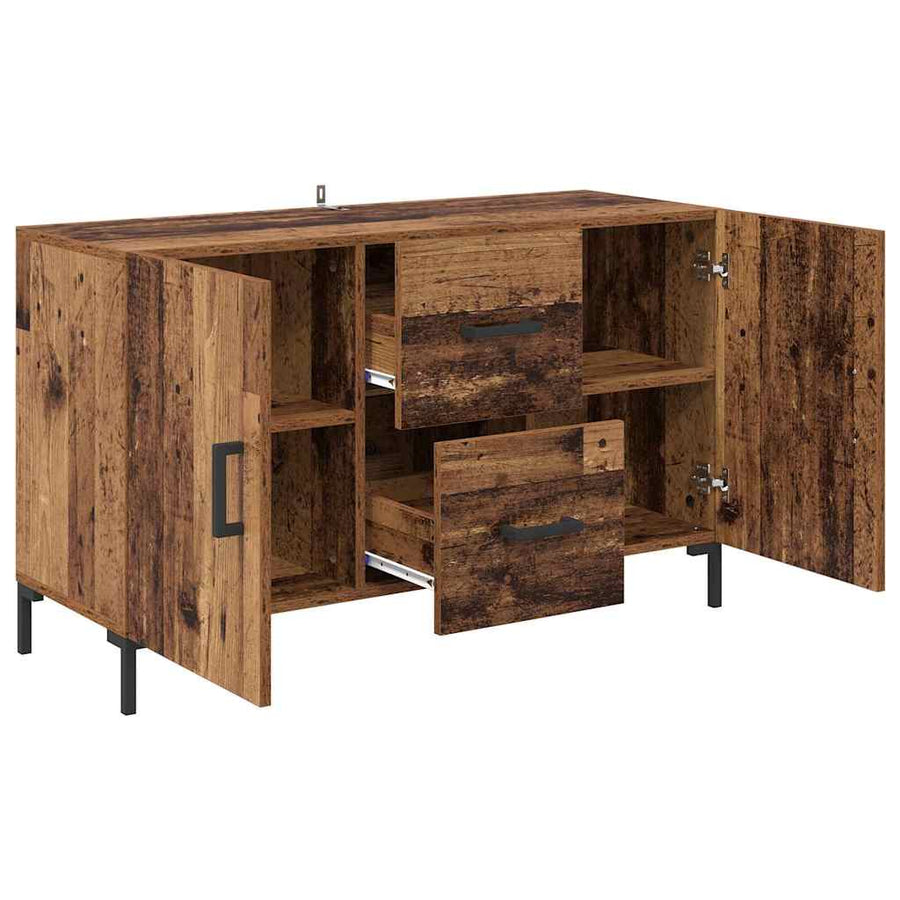 Dressoir met lade Oud Hout 100 x 36 x 60 cm Bewerkt hout