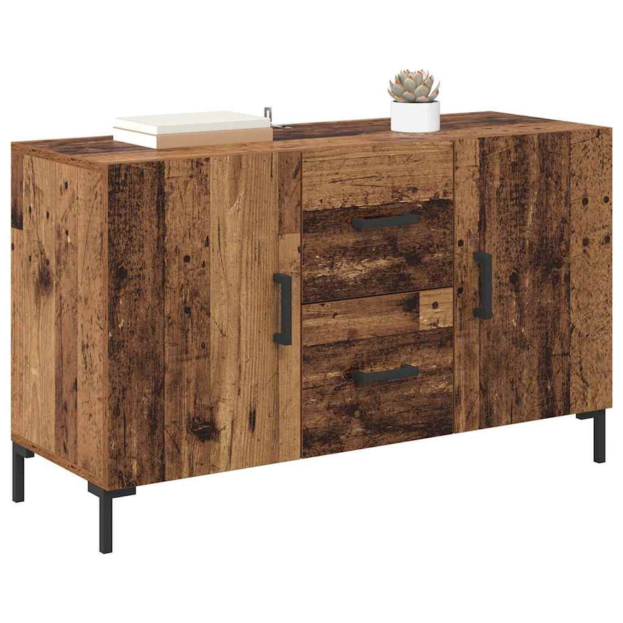 Dressoir met lade Oud Hout 100 x 36 x 60 cm Bewerkt hout