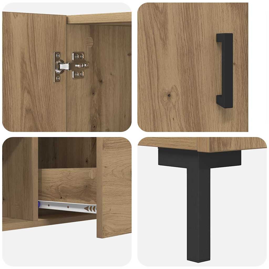 Dressoir met lade Artisan Eiken 100 x 36 x 60 cm Bewerkt hout