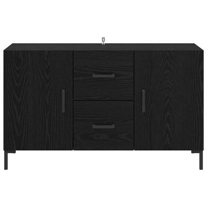 Dressoir met lade Zwart Eiken 100 x 36 x 60 cm Bewerkt hout