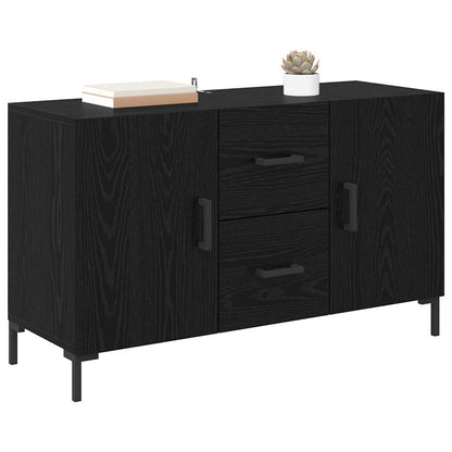 Dressoir met lade Zwart Eiken 100 x 36 x 60 cm Bewerkt hout