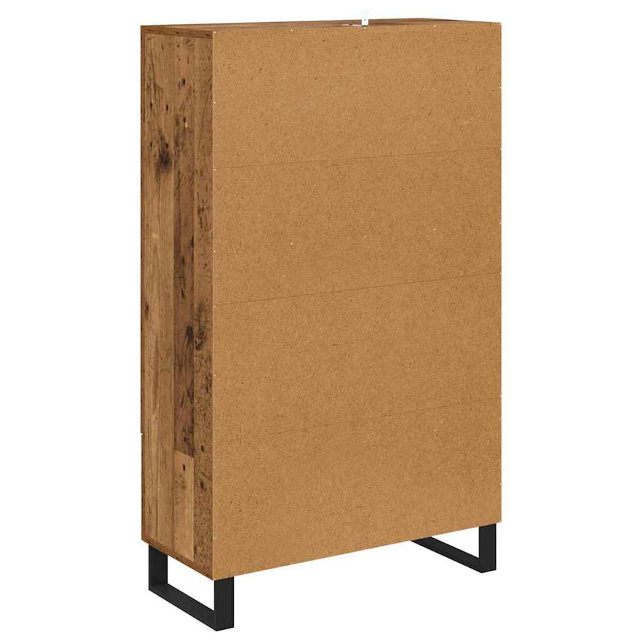 Highboard met lade Oud Hout 69,5 x 30 x 115 cm Bewerkt hout