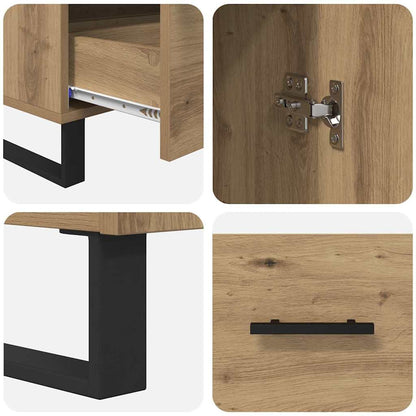 Highboard Artisan Eiken 69,5 x 30 x 115 cm Bewerkt hout
