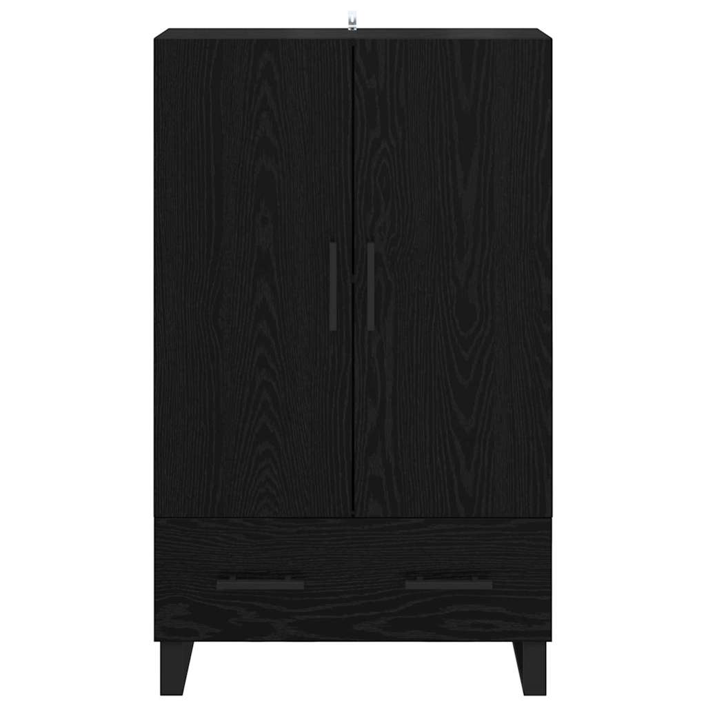 Highboard met lade Zwart Eiken 69,5 x 30 x 115 cm Bewerkt hout