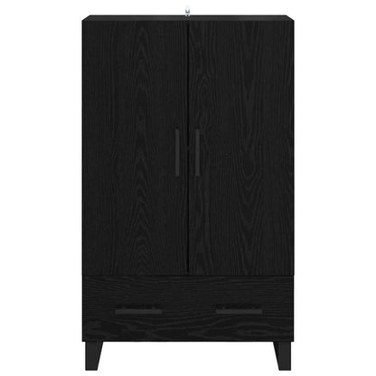 Highboard met lade Zwart Eiken 69,5 x 30 x 115 cm Bewerkt hout
