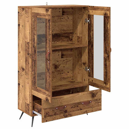 Highboard Oud Hout 69,5 x 31 x 115 cm Geengineerd Hout en Glas