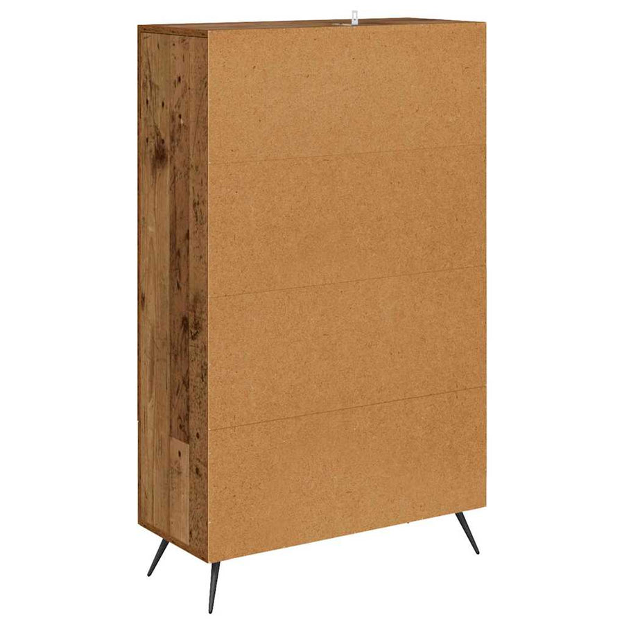 Highboard Oud Hout 69,5 x 31 x 115 cm Geengineerd Hout en Glas