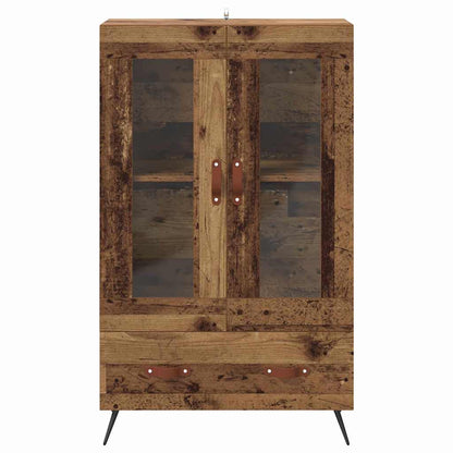 Highboard Oud Hout 69,5 x 31 x 115 cm Geengineerd Hout en Glas