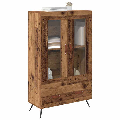 Highboard Oud Hout 69,5 x 31 x 115 cm Geengineerd Hout en Glas