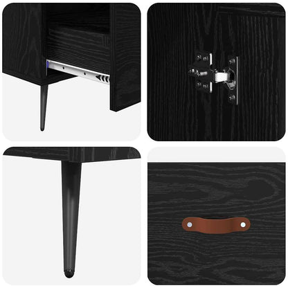 Highboard met lade Zwart Eiken 69,5 x 31 x 115 cm