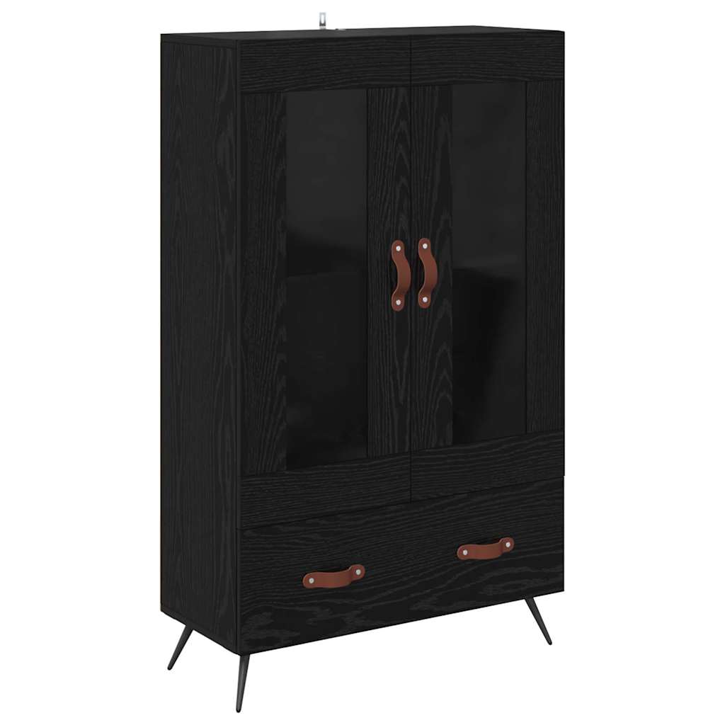 Highboard met lade Zwart Eiken 69,5 x 31 x 115 cm