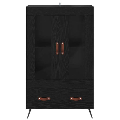 Highboard met lade Zwart Eiken 69,5 x 31 x 115 cm