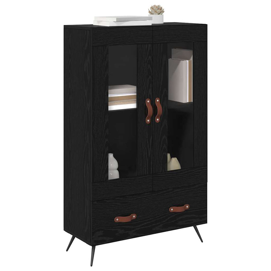 Highboard met lade Zwart Eiken 69,5 x 31 x 115 cm