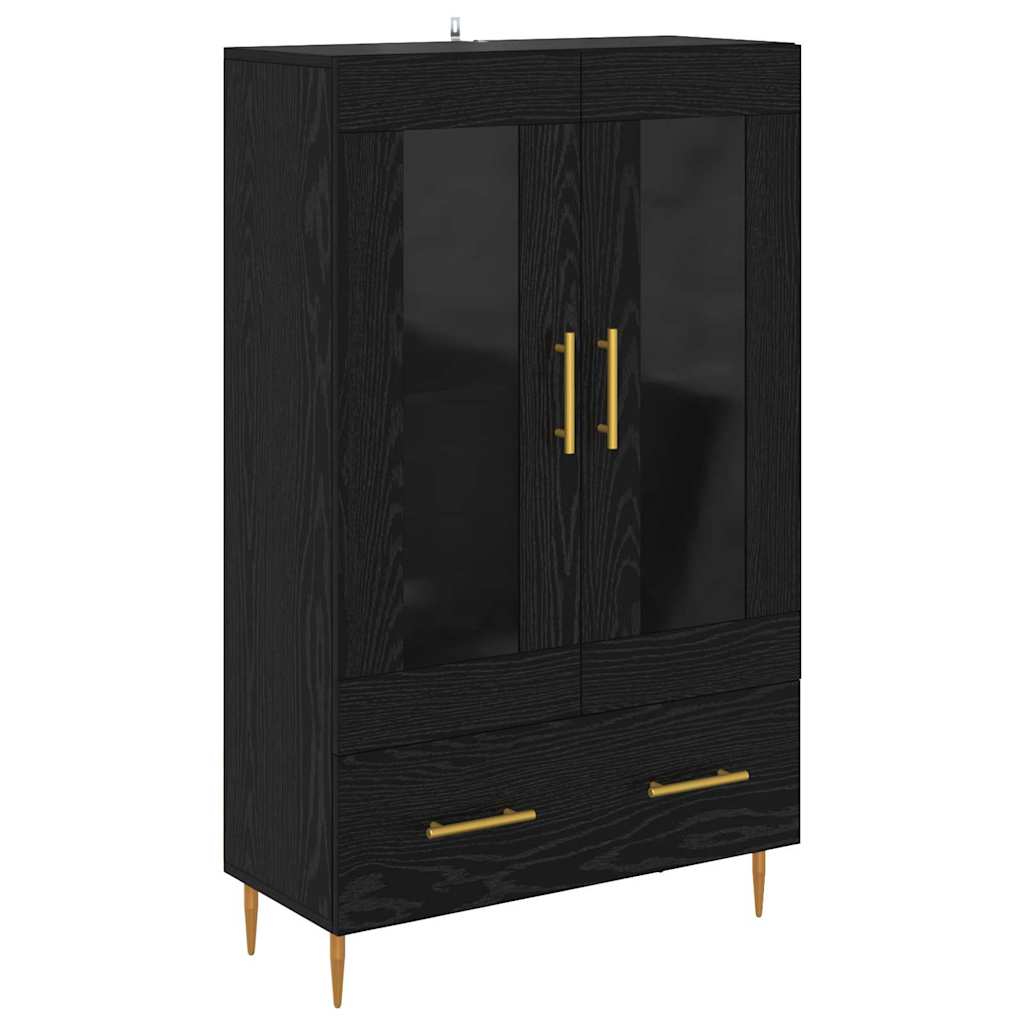 Highboard met lade Zwart Eiken 69,5 x 31 x 115 cm