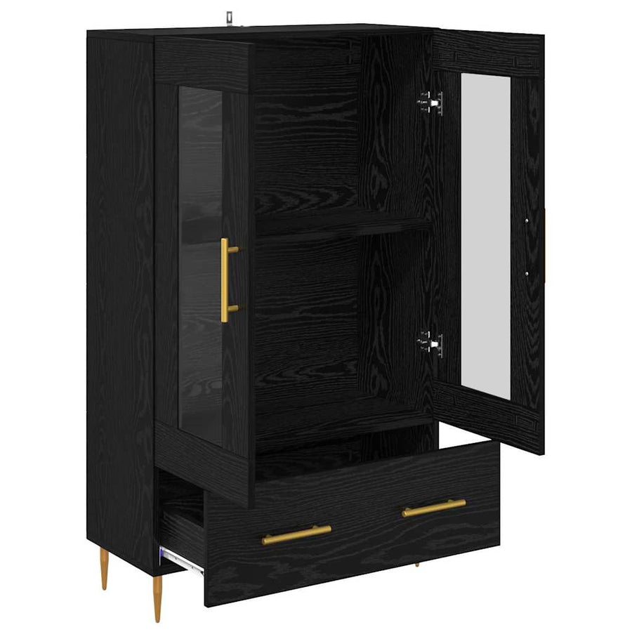 Highboard met lade Zwart Eiken 69,5 x 31 x 115 cm