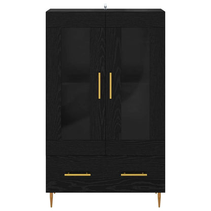 Highboard met lade Zwart Eiken 69,5 x 31 x 115 cm