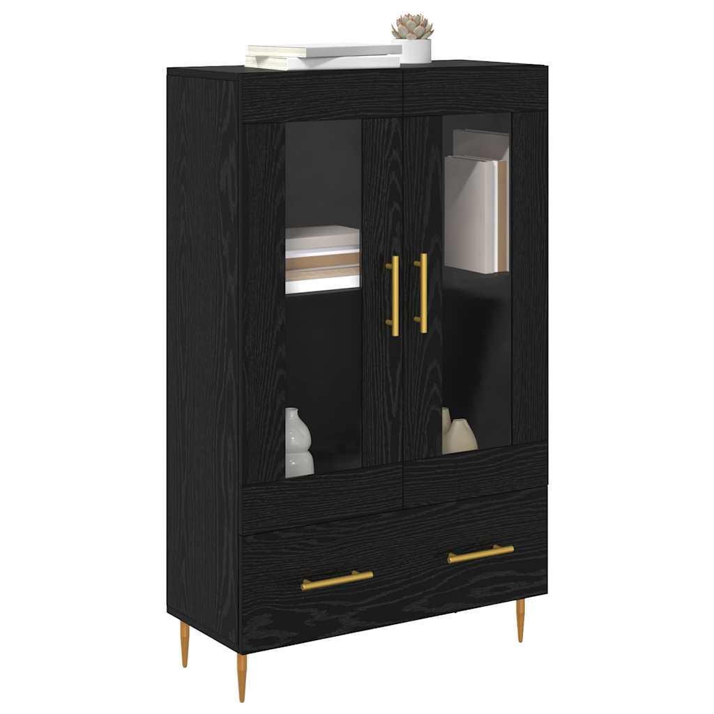 Highboard met lade Zwart Eiken 69,5 x 31 x 115 cm