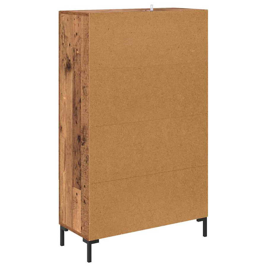 Highboard met lade Oud Hout 69,5 x 31 x 115 cm Bewerkt hout