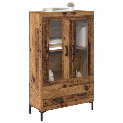 Highboard met lade Oud Hout 69,5 x 31 x 115 cm Bewerkt hout